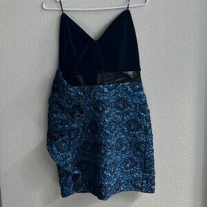 Topshop Strapless Avant Garde Mini Dress
